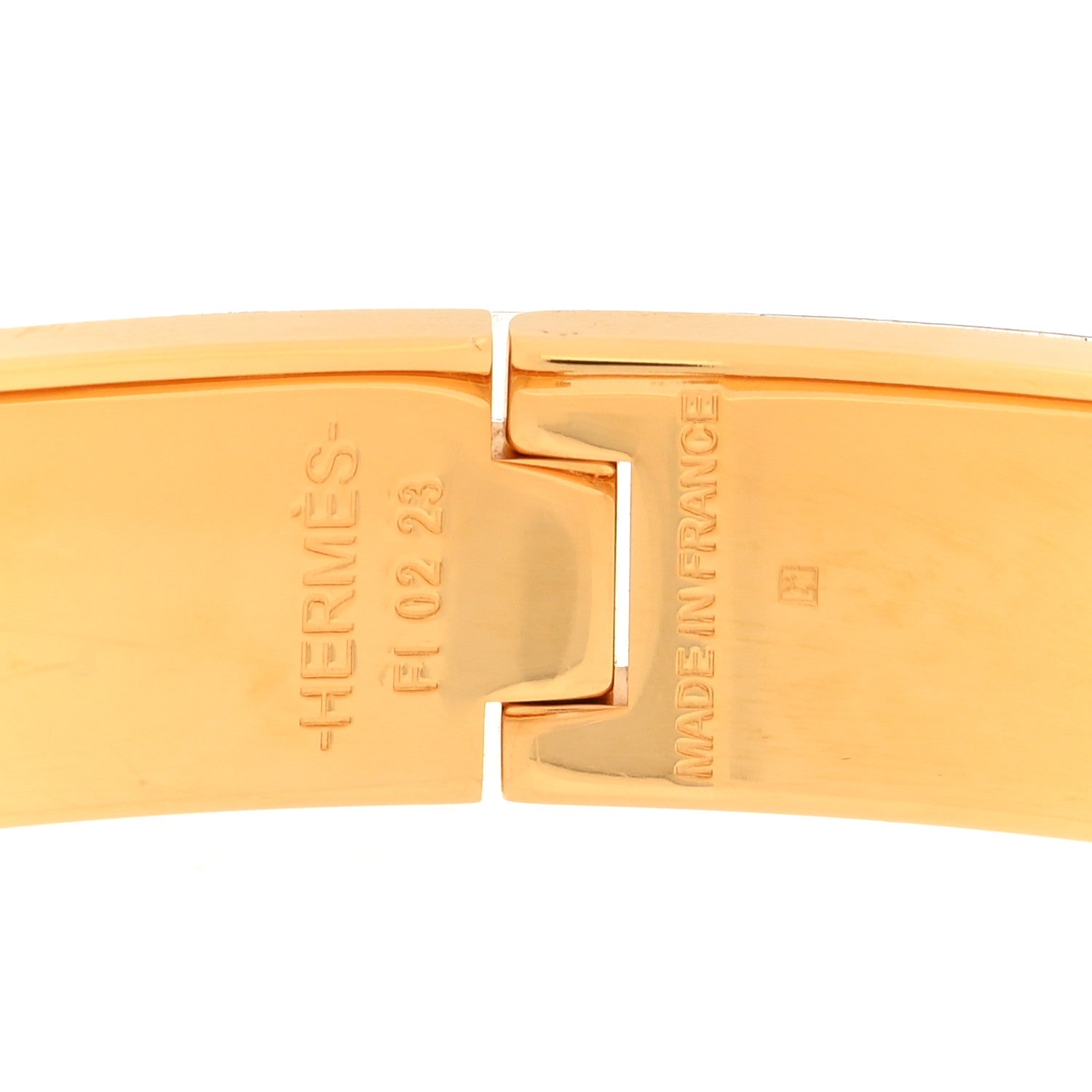 Hermes Enamel Printed Parures de Maharajas Narrow Clic Clac H Bracelet GM Tropique 4 of 5