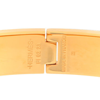Hermes Enamel Printed Parures de Maharajas Narrow Clic Clac H Bracelet GM Tropique 4 of 5