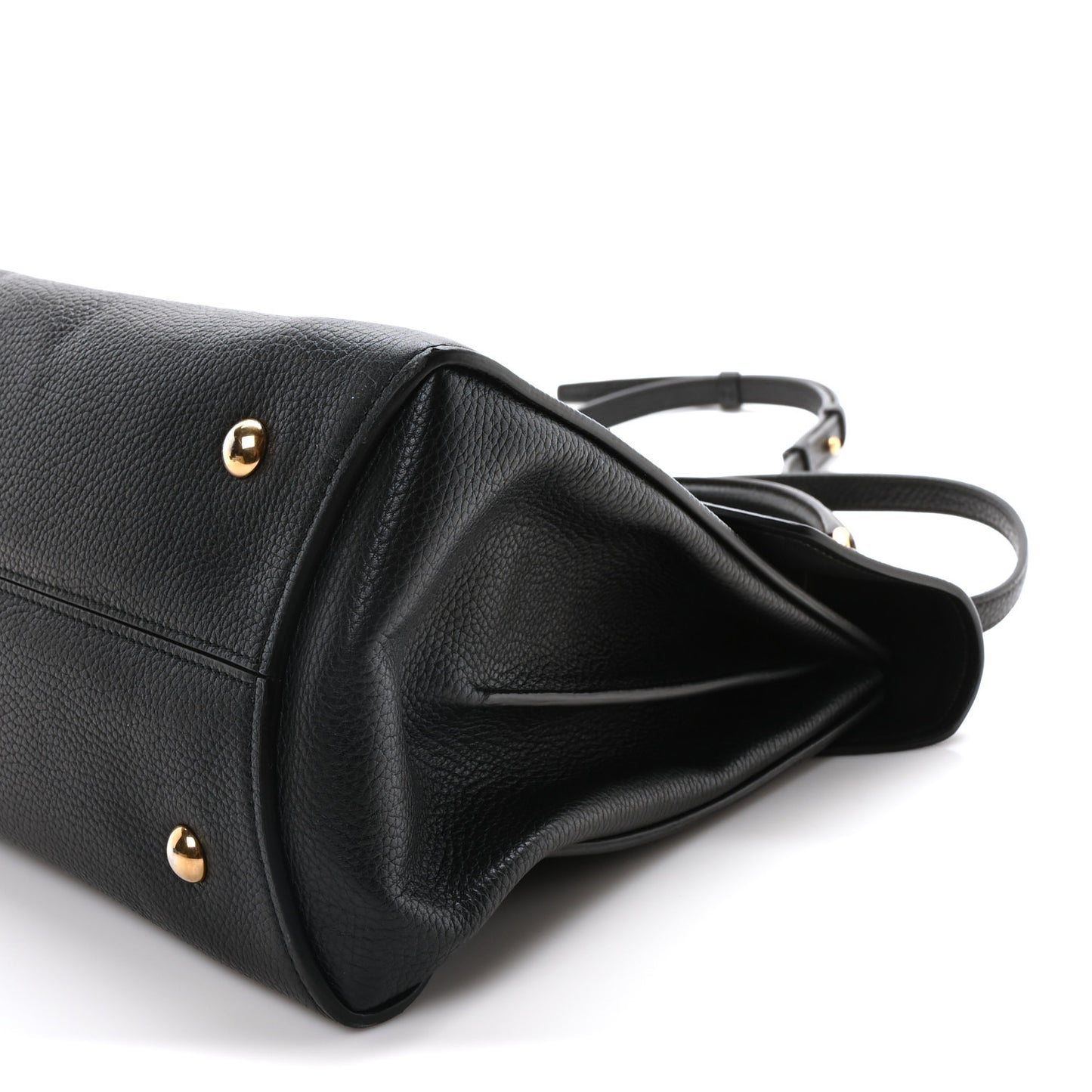 Calfskin Medium Margot Top Handle Satchel Black