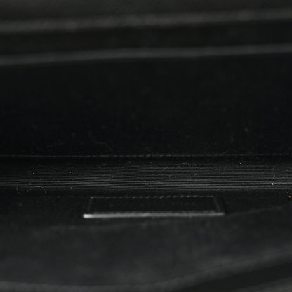Saint Laurent Grain De Poudre Matelasse Chevron Monogram Envelope Clutch Black 5 of 9