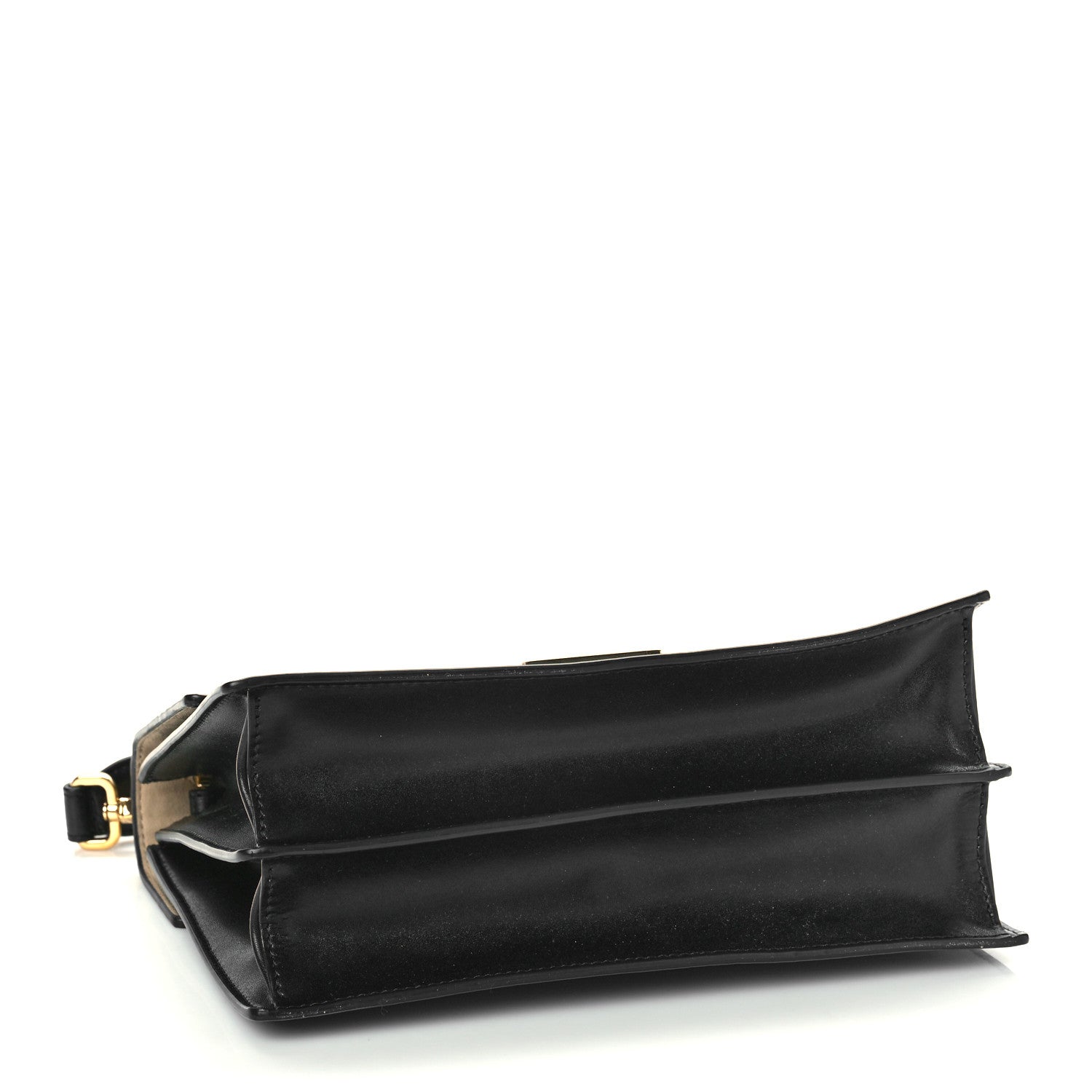 Fendi Vitello Liberty Bi-Color FF 1974 Embossed Chain Strap Kan U Shoulder Bag Black Maya 4 of 8