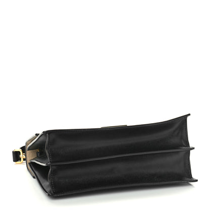Fendi Vitello Liberty Bi-Color FF 1974 Embossed Chain Strap Kan U Shoulder Bag Black Maya 4 of 8