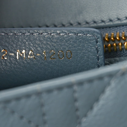 Christian Dior Calfskin Cannage Small Caro Bag Cloud Blue 7 of 10