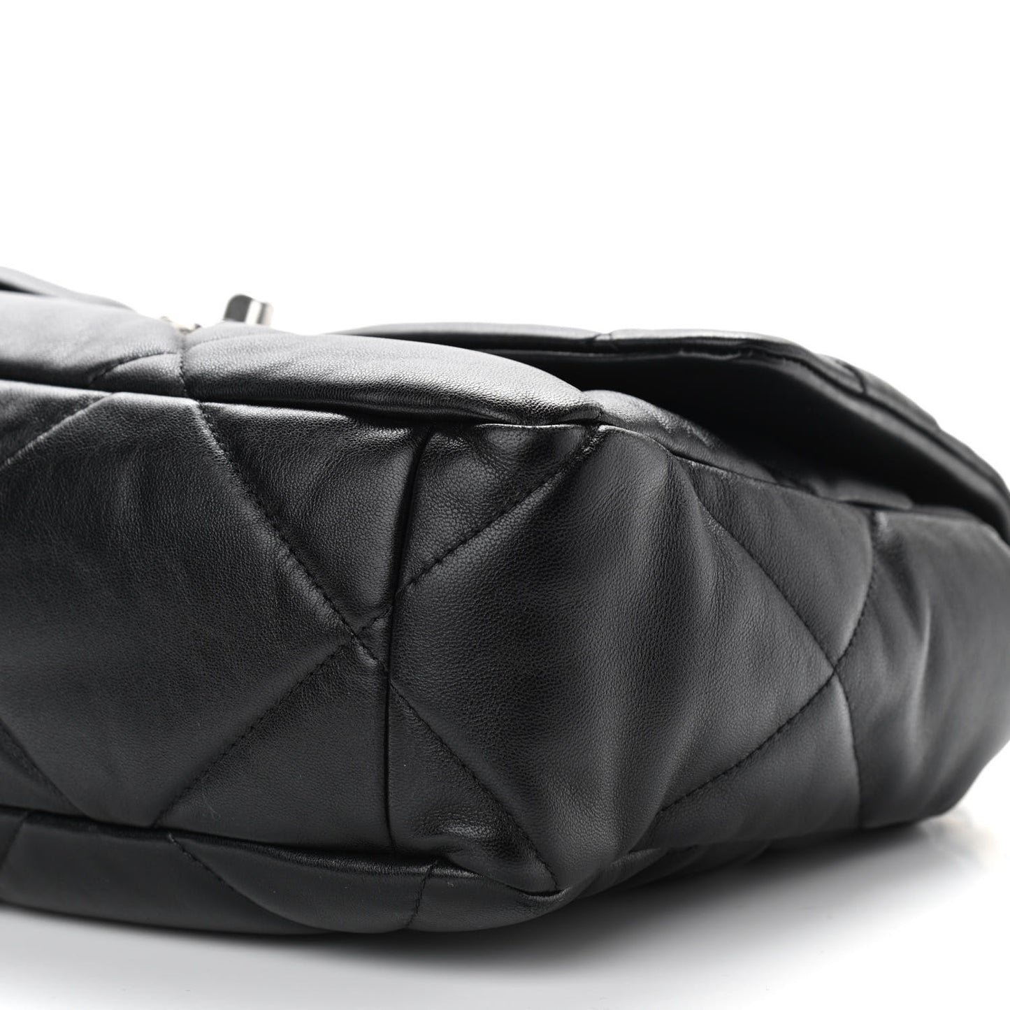 Lambskin Quilted Large Chanel 19 Flap Black