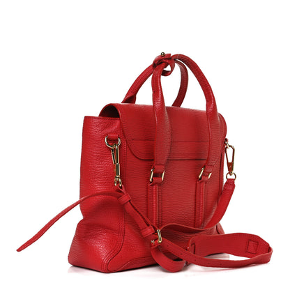 3.1 Phillip Lim Textured Calfskin Medium Pashli Satchel Red 3 of 16