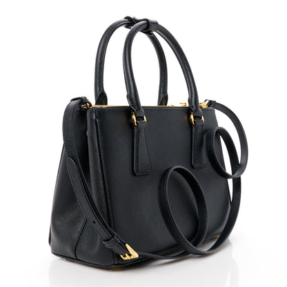 Prada Saffiano Small Galleria Double Zip Tote Black 3 of 13