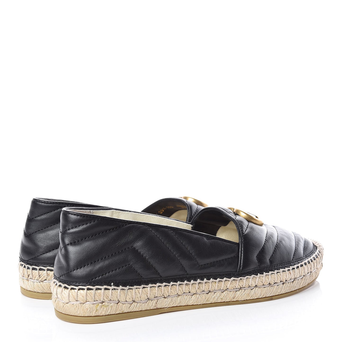 Nappa Matelasse GG Marmont Espadrilles 39.5 Black
