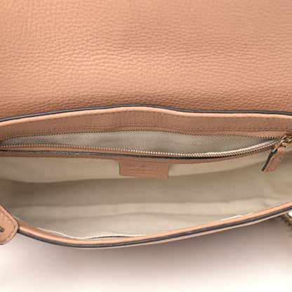 Gucci Pebbled Calfskin Medium Soho Flap Crossbody Camelia 5 of 10