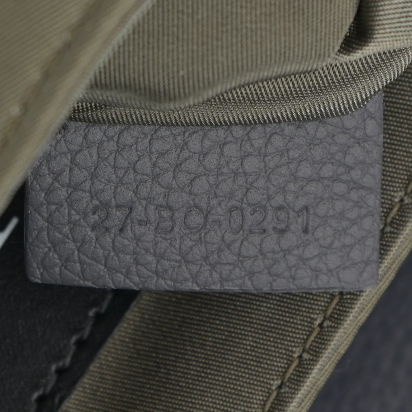 X SACAI Grained Calfskin Technical Fabric Mens Saddle Bag Olive Navy Blue