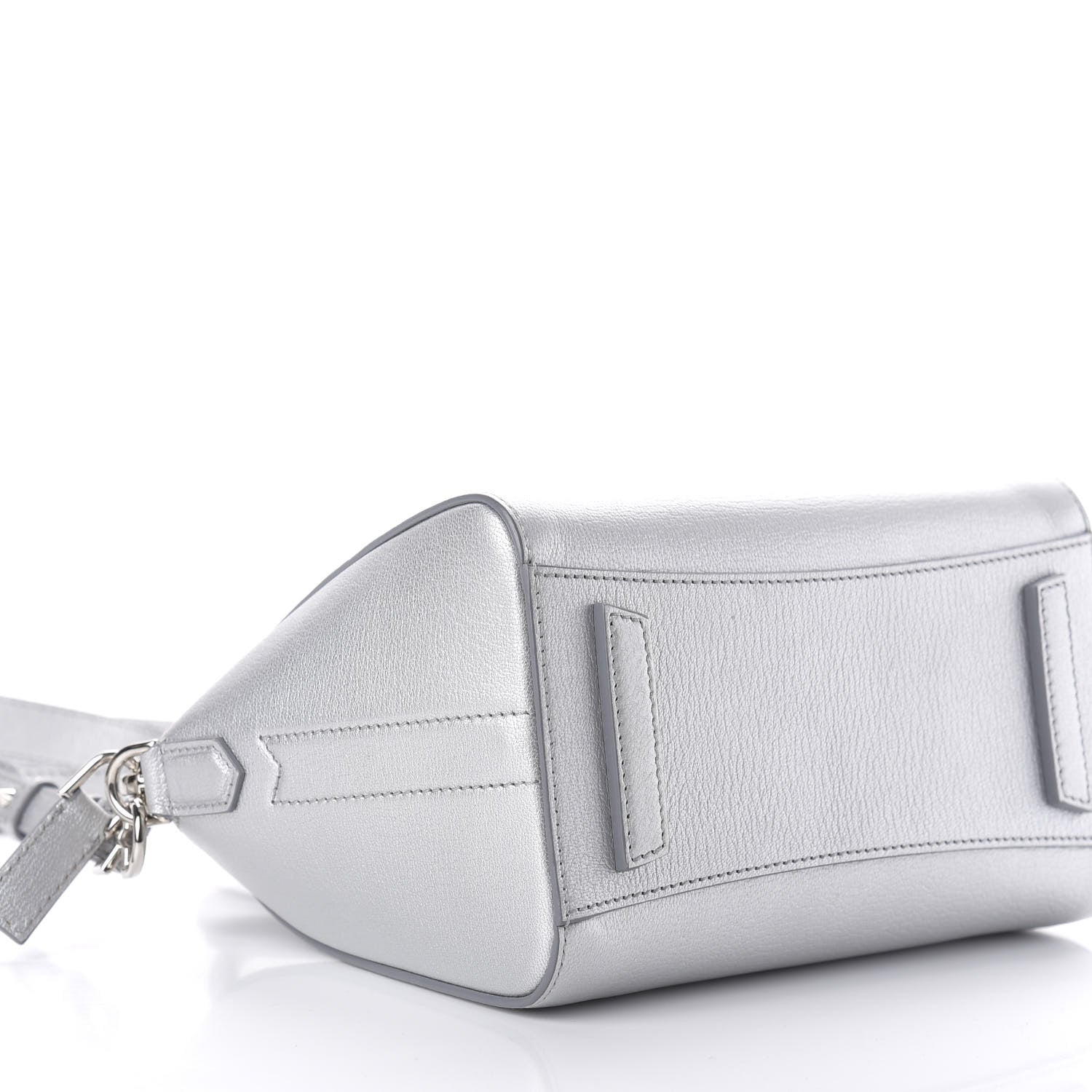 Givenchy Metallic Sugar Goatskin Mini Antigona Silver 6 of 10