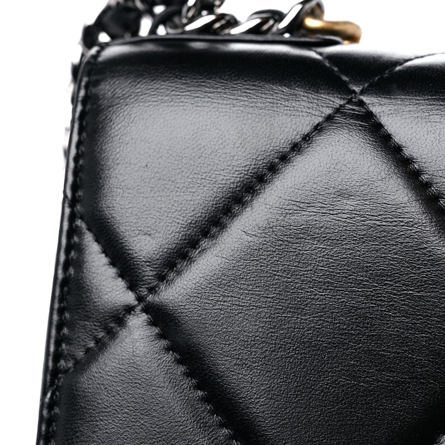 Chanel Lambskin Quilted Chanel 19 Wallet On Chain WOC Black 15 of 16