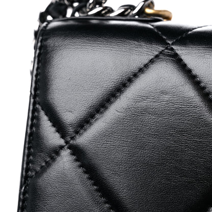 Chanel Lambskin Quilted Chanel 19 Wallet On Chain WOC Black 15 of 16
