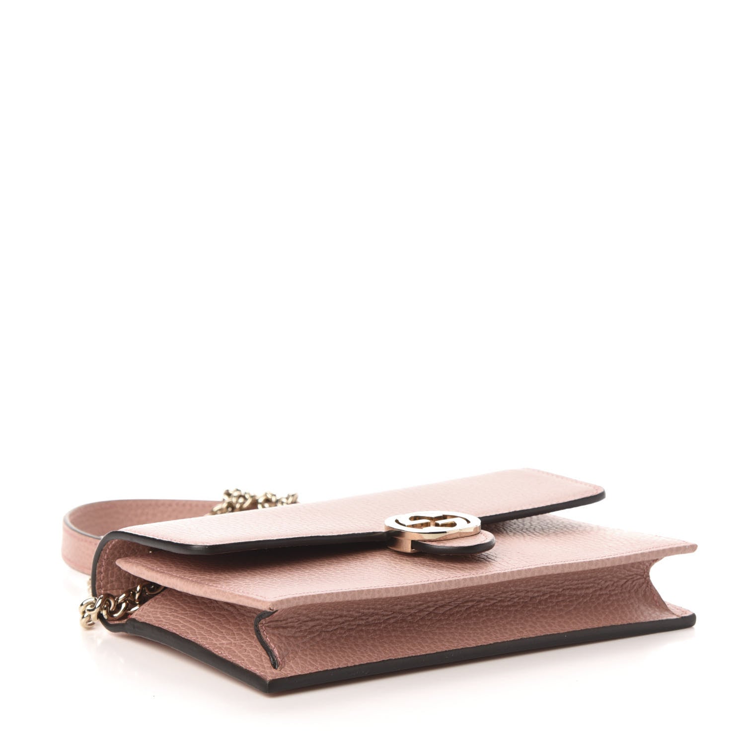 Gucci Dollar Calfskin Interlocking G Chain Wallet Soft Pink 4 of 10