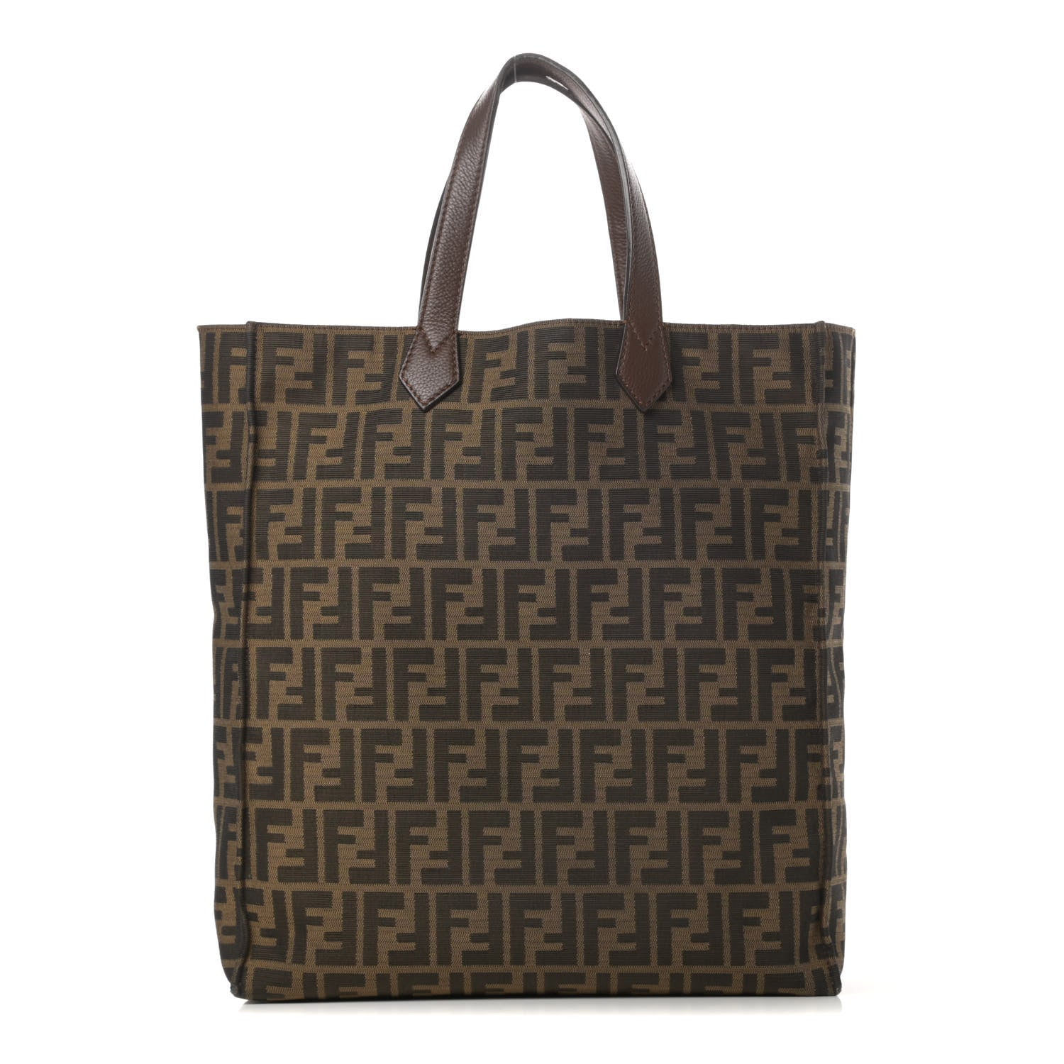 Fendi Zucca Vitello Artic Special Shopping Tote Tobacco Castagna 1 of 16