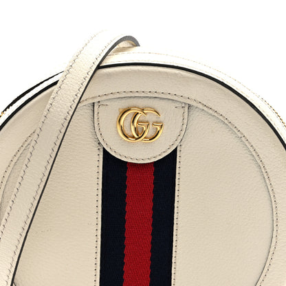 Gucci Textured Calfskin Web Mini Ophidia Round Shoulder Bag Mystic White 8 of 10
