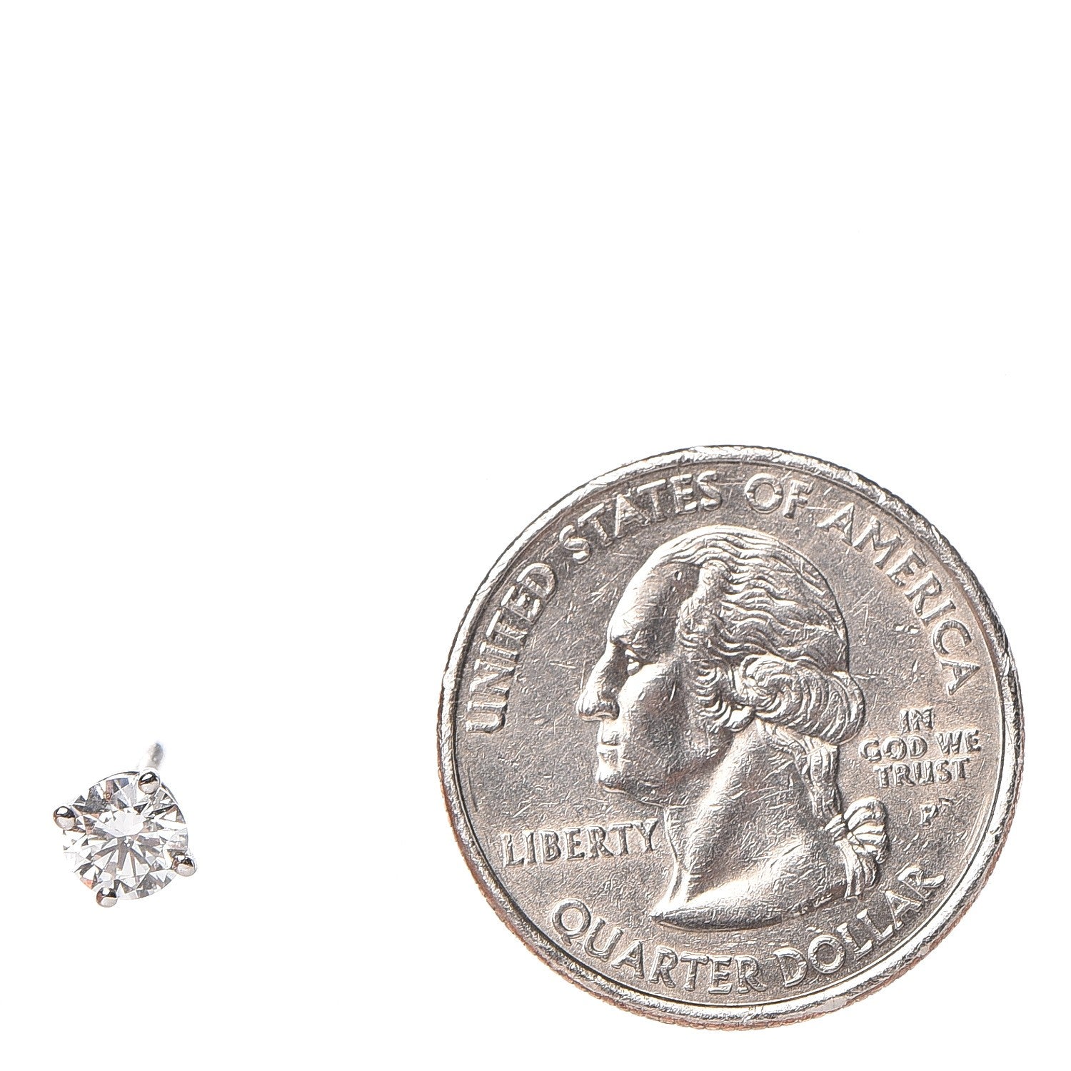 Tiffany Platinum Diamond 1ctw Round Solitaire Earrings 2 of 6