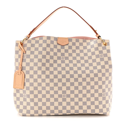 Louis Vuitton Damier Azur Graceful MM Rose Ballerine 1 of 9