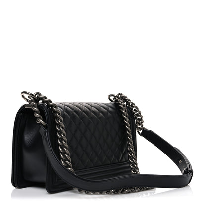 Chanel Lambskin Quilted New Medium Boy Flap Black 3 of 10