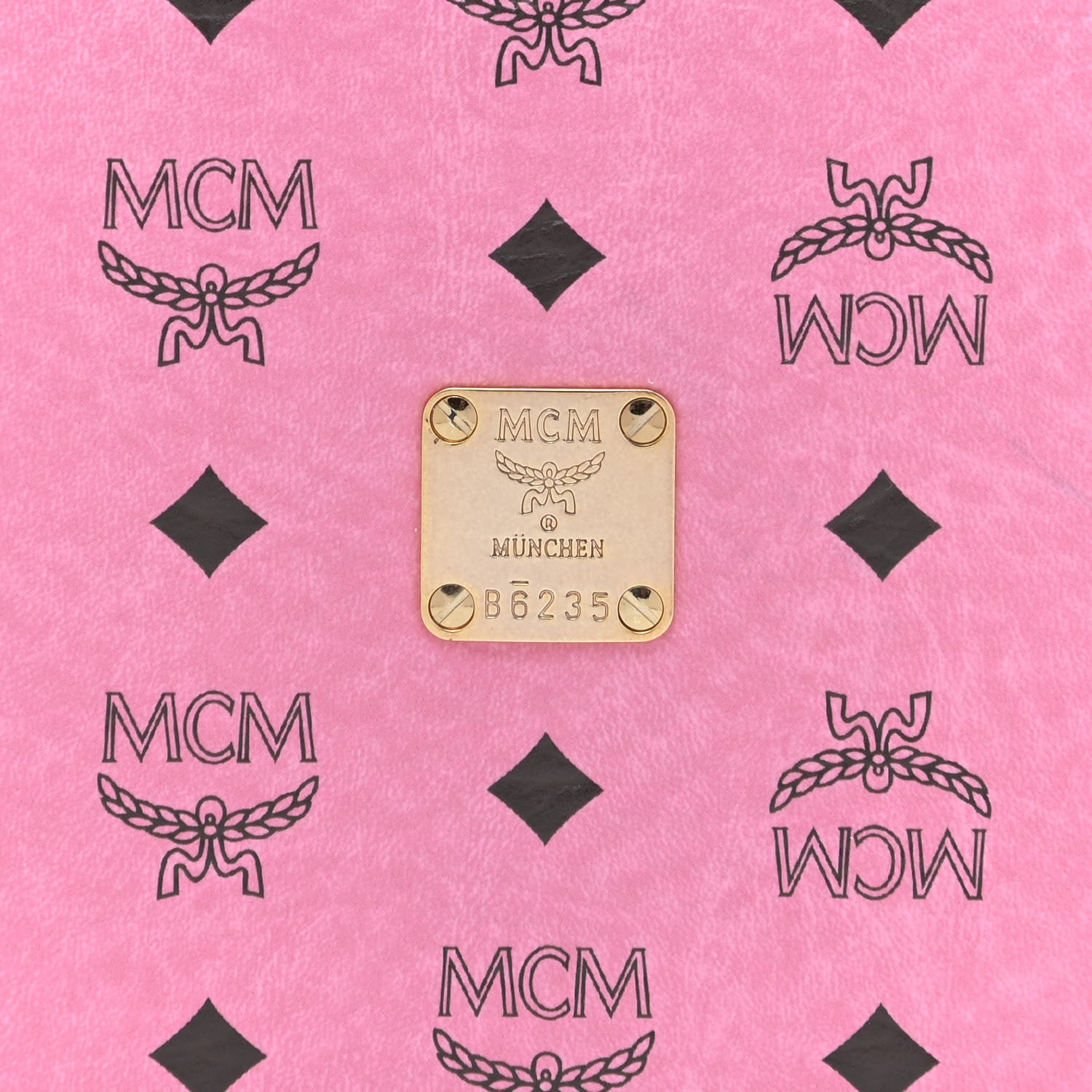 MCM Visetos Crossbody Wallet Pink 10 of 10