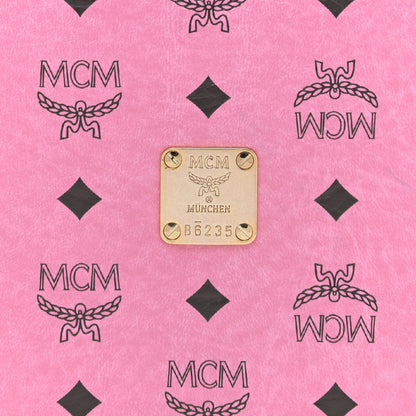 MCM Visetos Crossbody Wallet Pink 10 of 10
