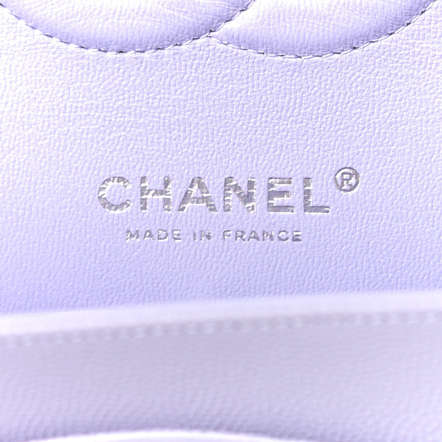 Caviar Quilted Medium Double Flap Light Purple