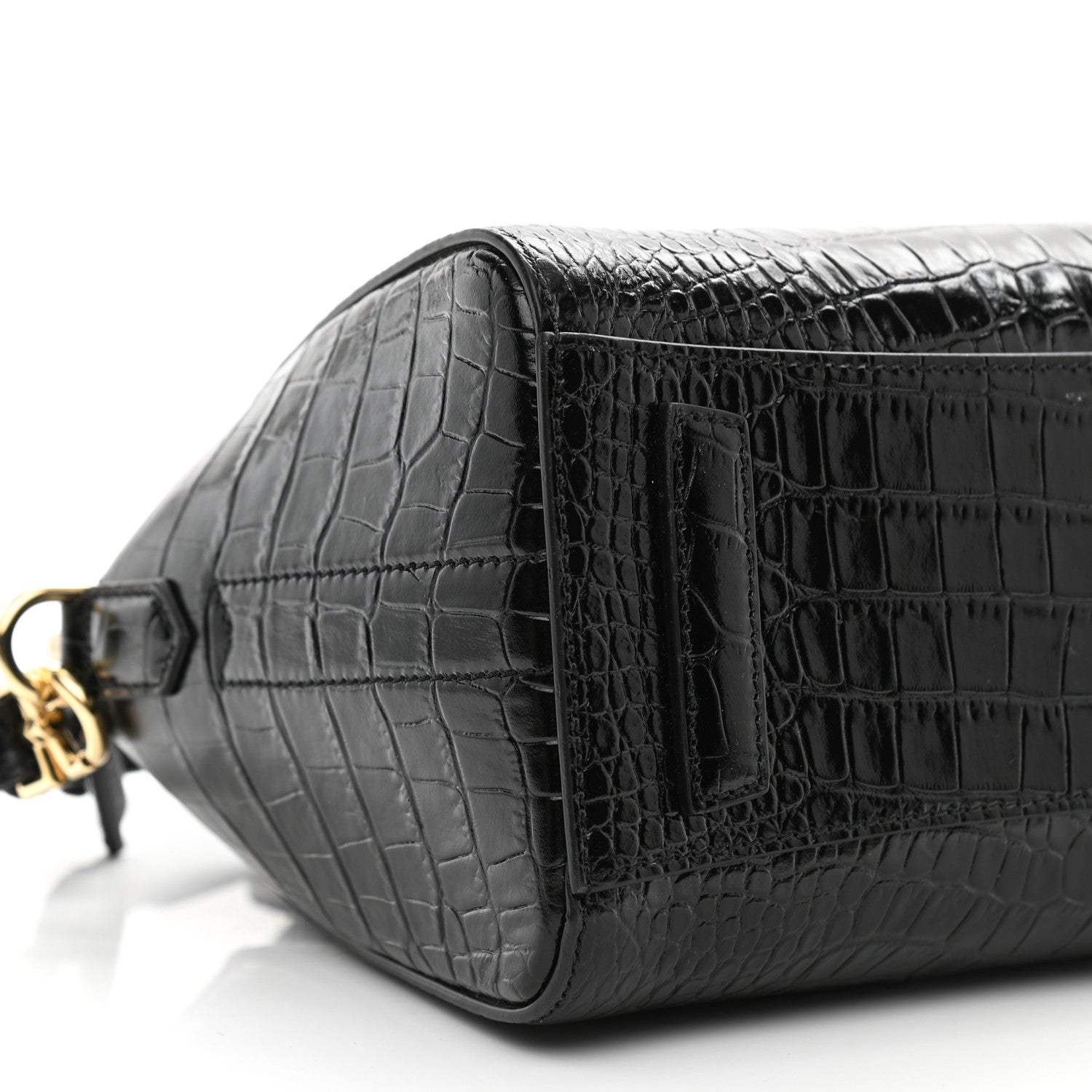 Givenchy Calfskin Crocodile Embossed Mini Antigona Black 9 of 11