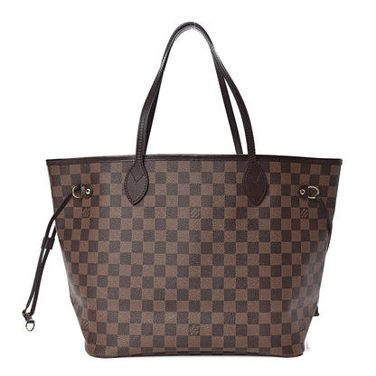 Louis Vuitton Damier Ebene Neo Neverfull MM Rose Ballerine 1 of 14