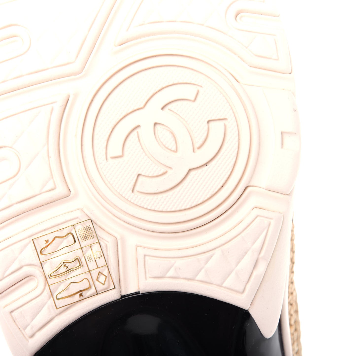 Braided Raffia Womens CC Sneakers 37.5 Beige