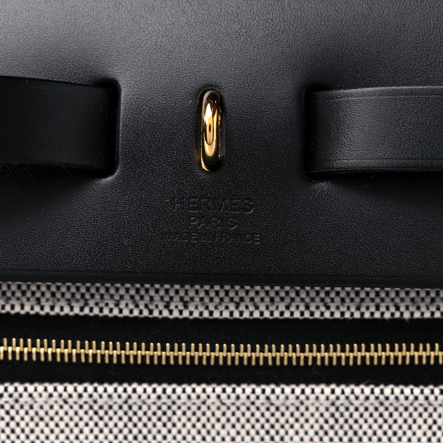 Hermes Toile H Berline Vache Hunter Herbag Zip PM 31 Black Ecru 7 of 10