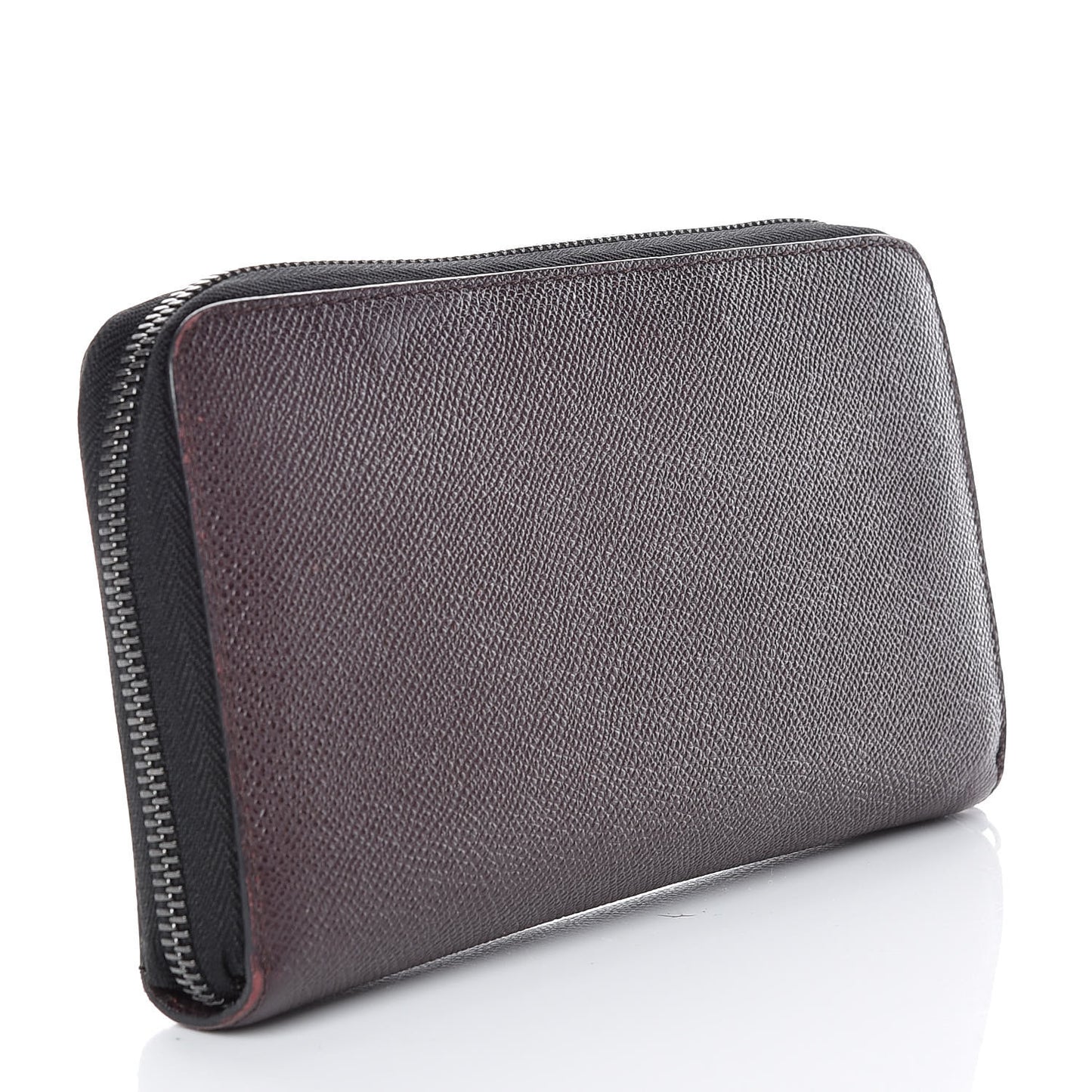 London Calfskin Elmore Zip Around Wallet Wine