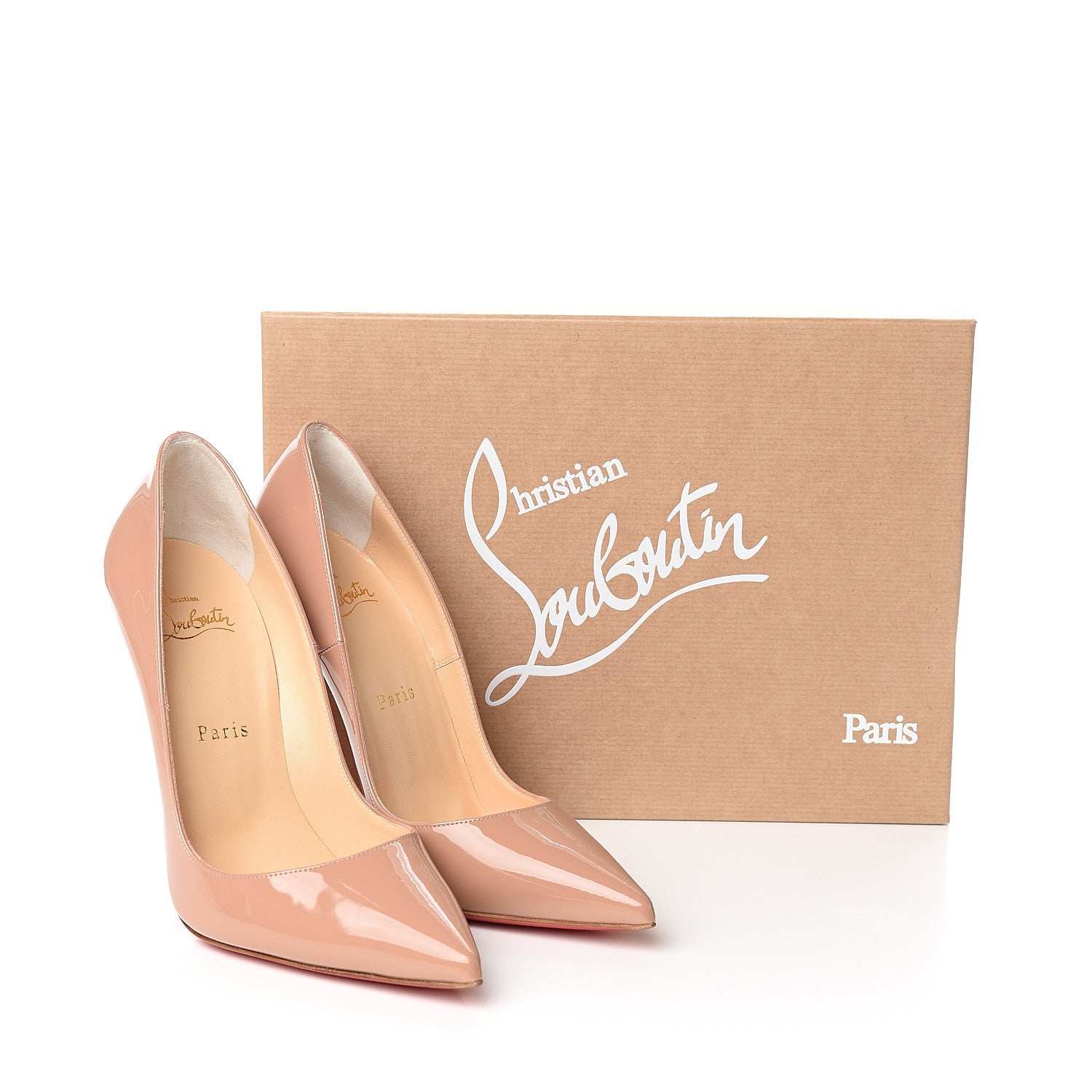 Christian Louboutin Patent So Kate 120 Pumps 37.5 Nude 8 of 8