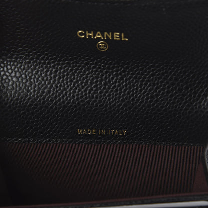 Chanel Caviar Quilted Flap Card Holder Wallet Black 6 of 7
