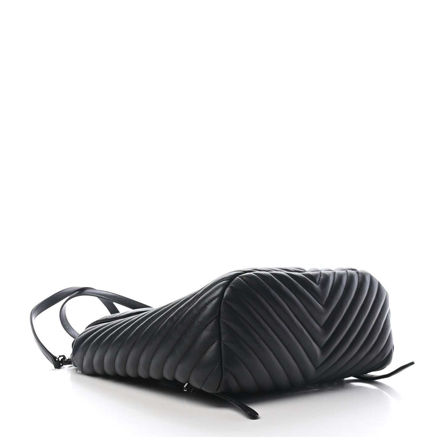 Calfskin Chevron Quilted Large Urban Spirit Backpack Black