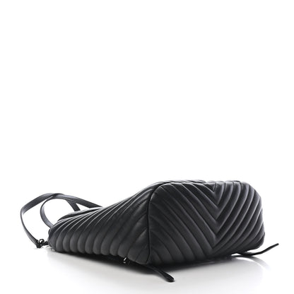 Chanel Calfskin Chevron Quilted Large Urban Spirit Backpack Black 4 of 9