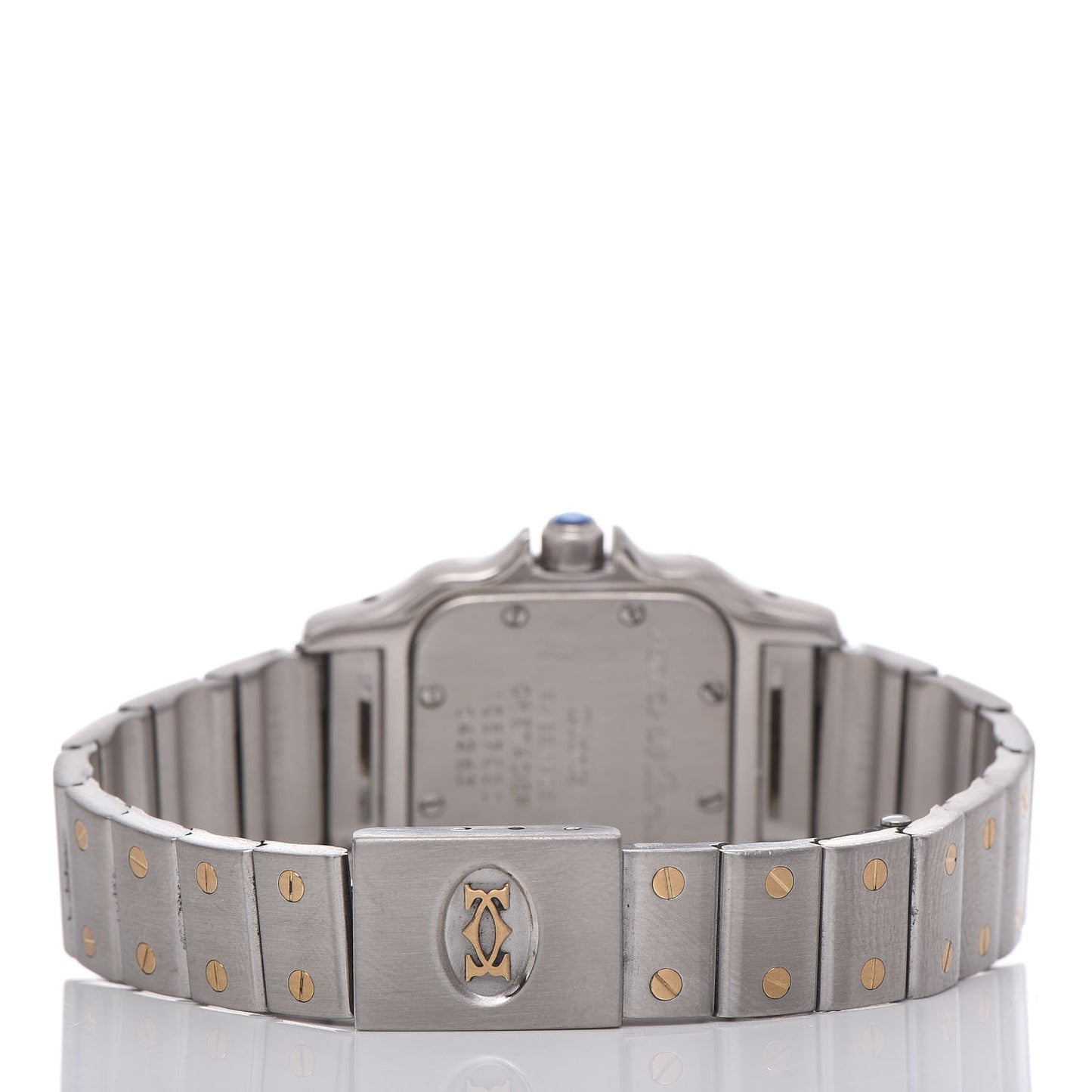 Stainless Steel 18K Yellow Gold 24mm Santos De Cartier Galbee Quartz Watch