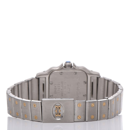 Cartier Stainless Steel 18K Yellow Gold 24mm Santos De Cartier Galbee Quartz Watch 4 of 6