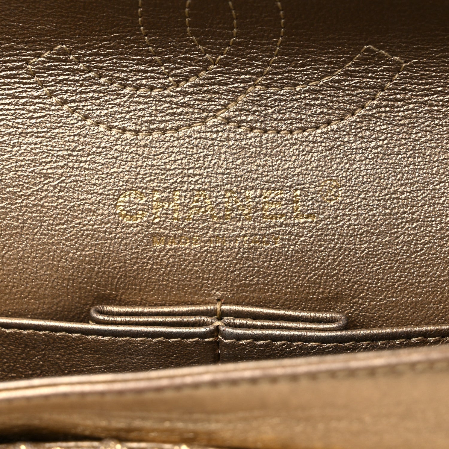 Chanel Metallic Lame Quilted Small Double Flap Gold 6 of 11