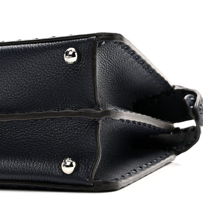 Fendi Cuoio Romano Selleria Bi-Color Small Peekaboo I SEE U Satchel Placca Argento 10 of 10