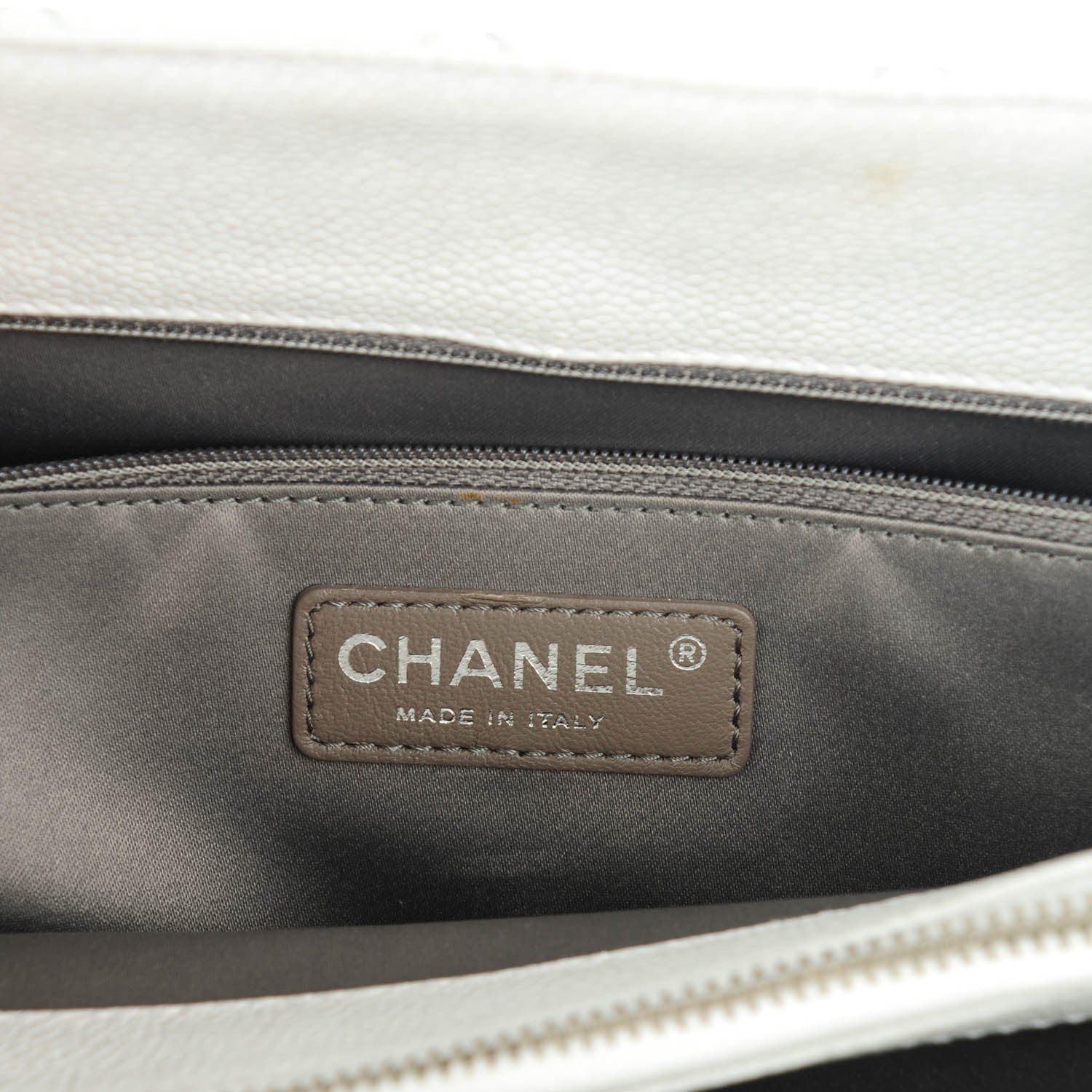 Chanel Caviar Quilted Grand Shopping Tote GST White 6 of 8
