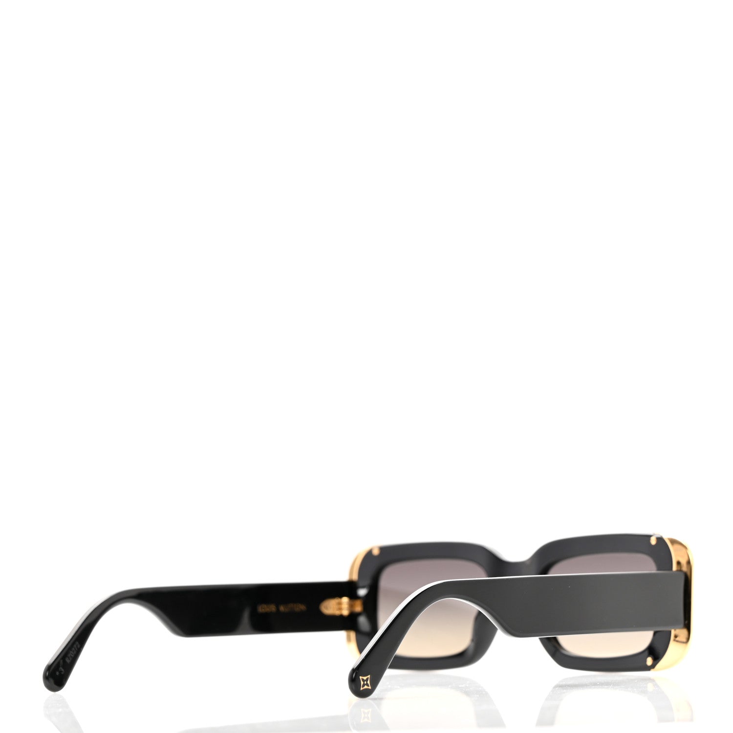 Louis Vuitton Acetate LV Moon Rectangle Sunglasses Black 4 of 6