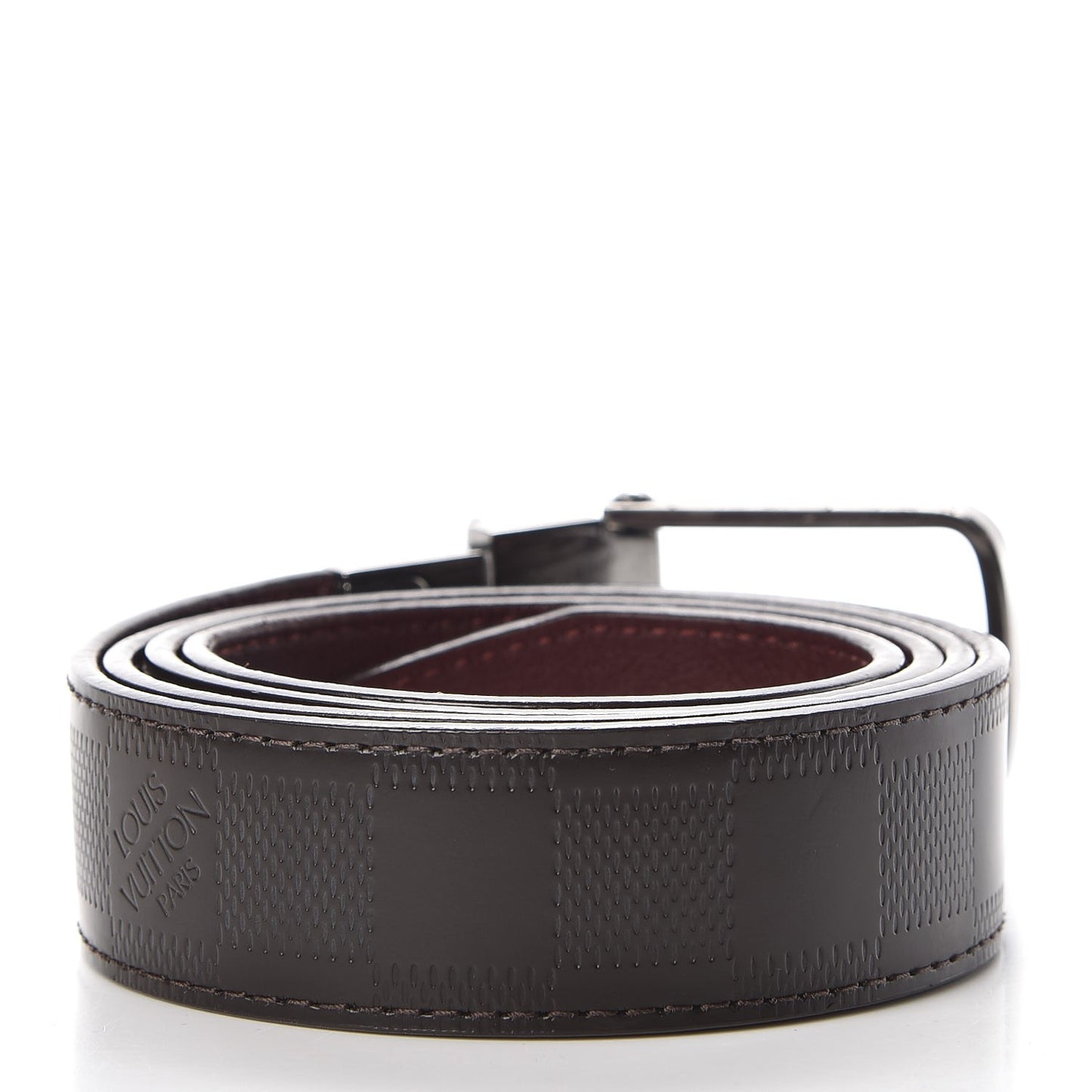Damier Infini Calfskin Boston 30mm Reversible Belt 90 36 Moka