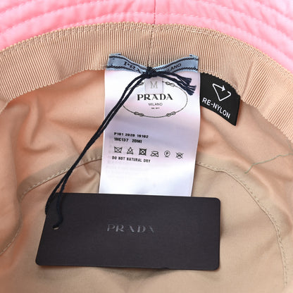 Prada Re-Nylon Metal Triangle Logo Womens Bucket Hat M Rosa 7 of 7