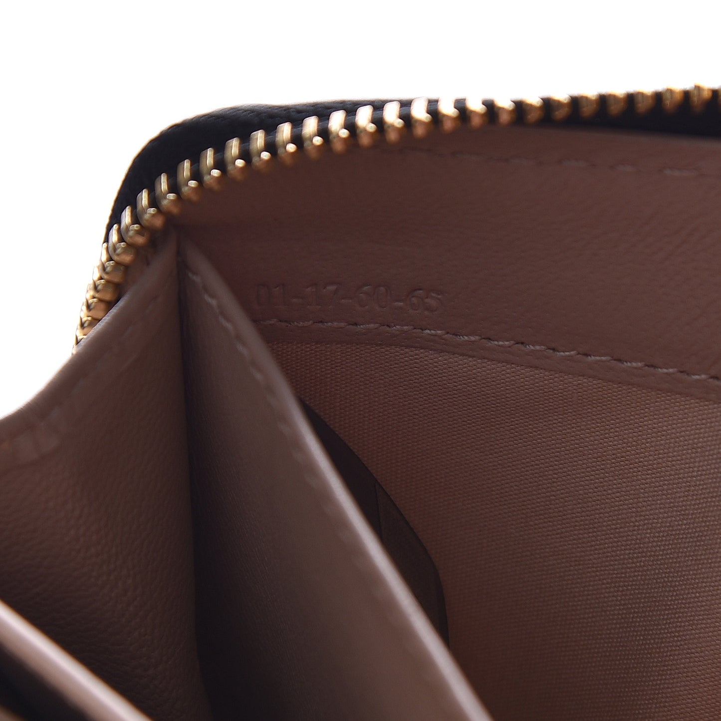Grained Calfskin Marcie Long Zip Around Wallet Black