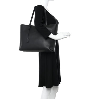 Saint Laurent Calfskin Large Shopping Tote Black 2 of 10