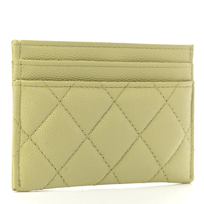 Chanel Caviar Quilted French New Wave Card Holder Light Green 3 of 8