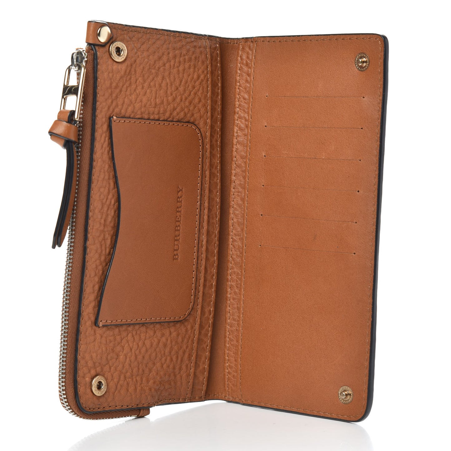 Brit Calfskin Lexi Wallet Saddle Brown