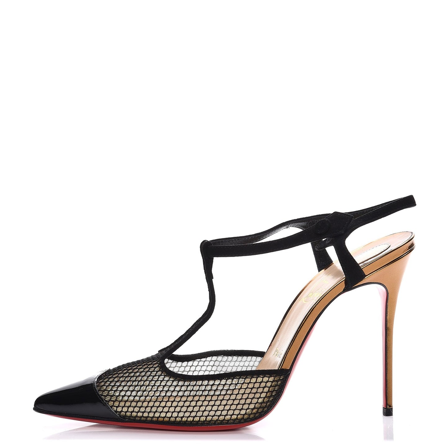 Fishnet Suede Specchio Patent T Cool 100 Pumps 41.5