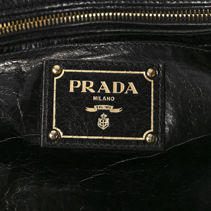 Prada Vitello Shine Tote Black 6 of 9