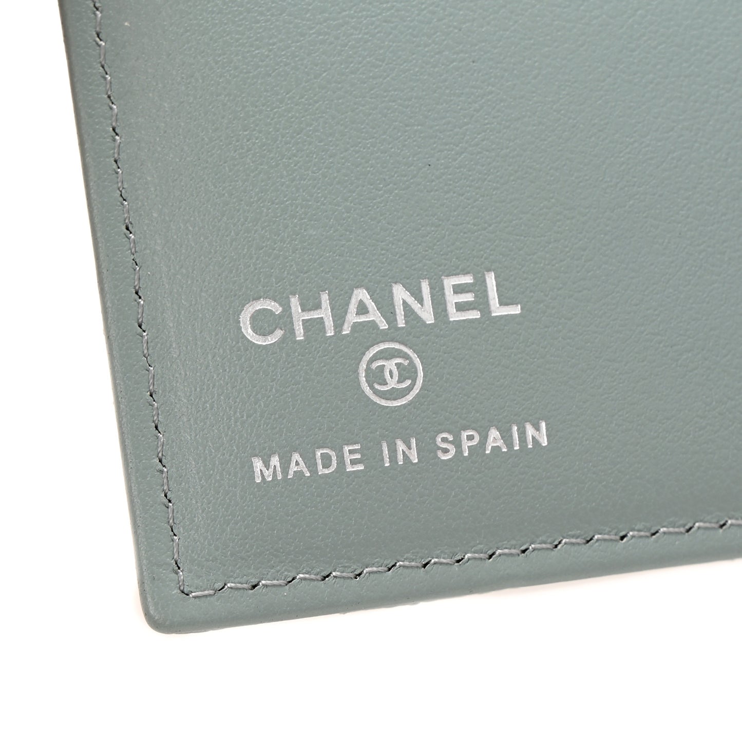 Caviar Quilted Passport Holder Blue