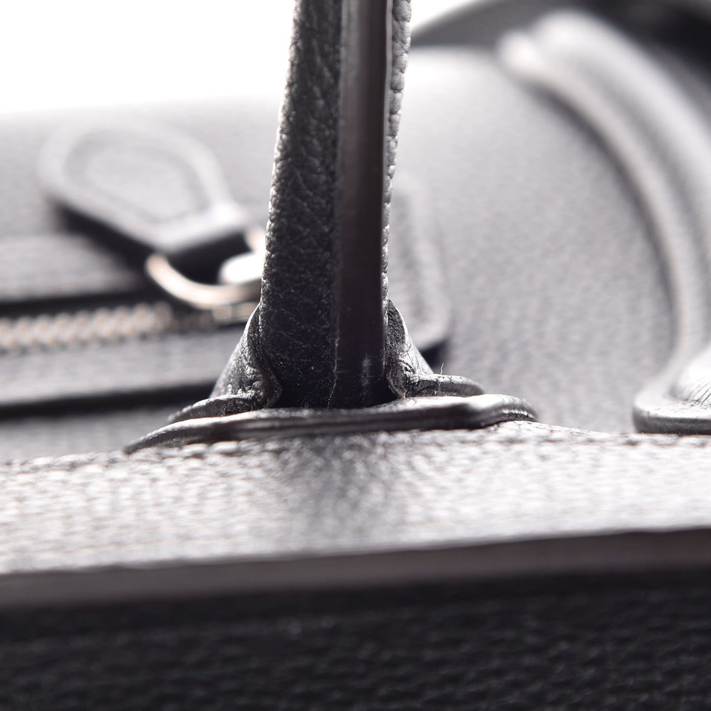 Drummed Calfskin Nano Luggage Black